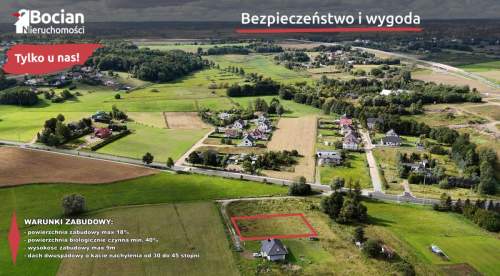 Płaska Działka Budowlana -Lniska