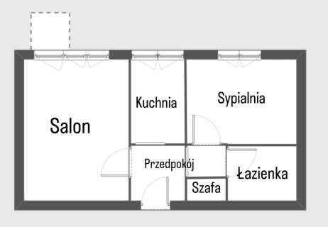 2 pokoje 41,8 m 7. piętro Widok na Mokotów
