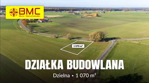 Działka budowlana 1070m2 Dzielna