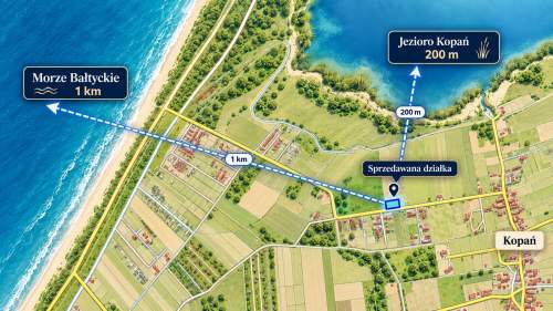 Kopań gm. Darłowo 1199 m MPZP pod dom usługi turystyczne 1 k