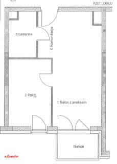Nowe 2 pokoje w centrum z pięknym widokiem 38,28 m Balkon b