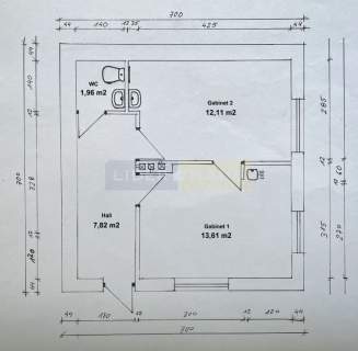 LOKAL DO WYNAJĘCIA 35,5 m ŁOMIANKI CENTRUM 2 GABINETY PA