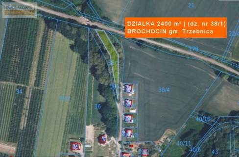 Działka 2400 m Brochocin, gm. Trzebnica Okazja