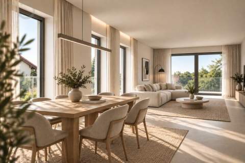 Przestrzeń domu 127 m2 taras 66 m2 garaż 2 auta Julianów