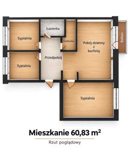 Mieszkanie po remoncie 60,83 m Bajka
