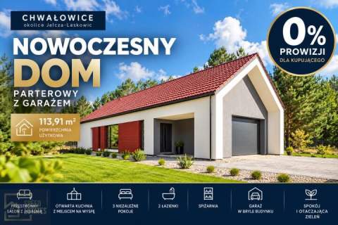 NOWOCZESNY DOM PARTEROWY Z GARAŻEM W OTOCZENIU LASU