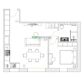 Nowoczesne 2 pokoje, gotowe do wprowadzenia się