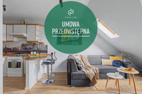 Poddasze, 41,3 m2 po podłodze, 2 pokoje, piwnica
