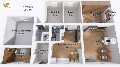 Duża działka z domem Czarny Potok 8700 m2, sad i potok